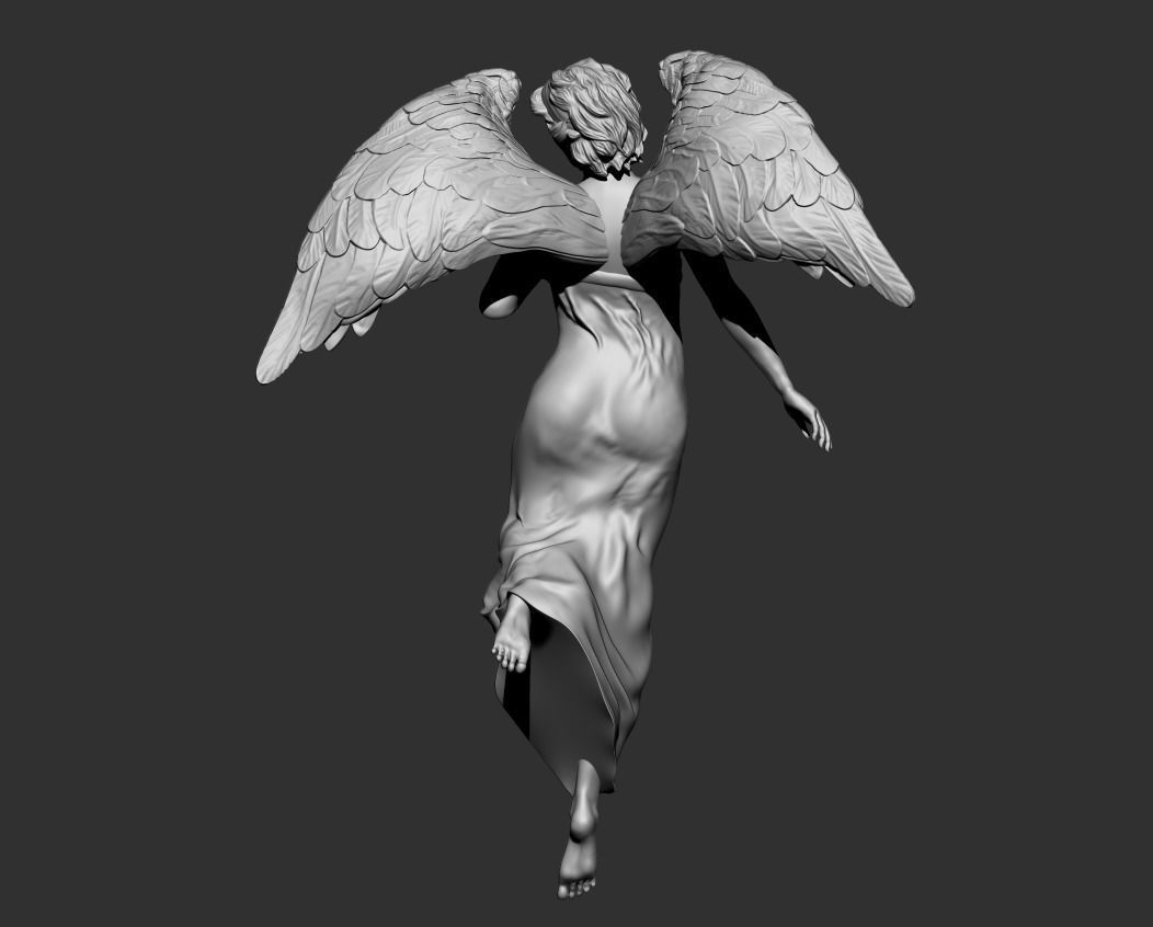 Female Angel 3D print model_9
