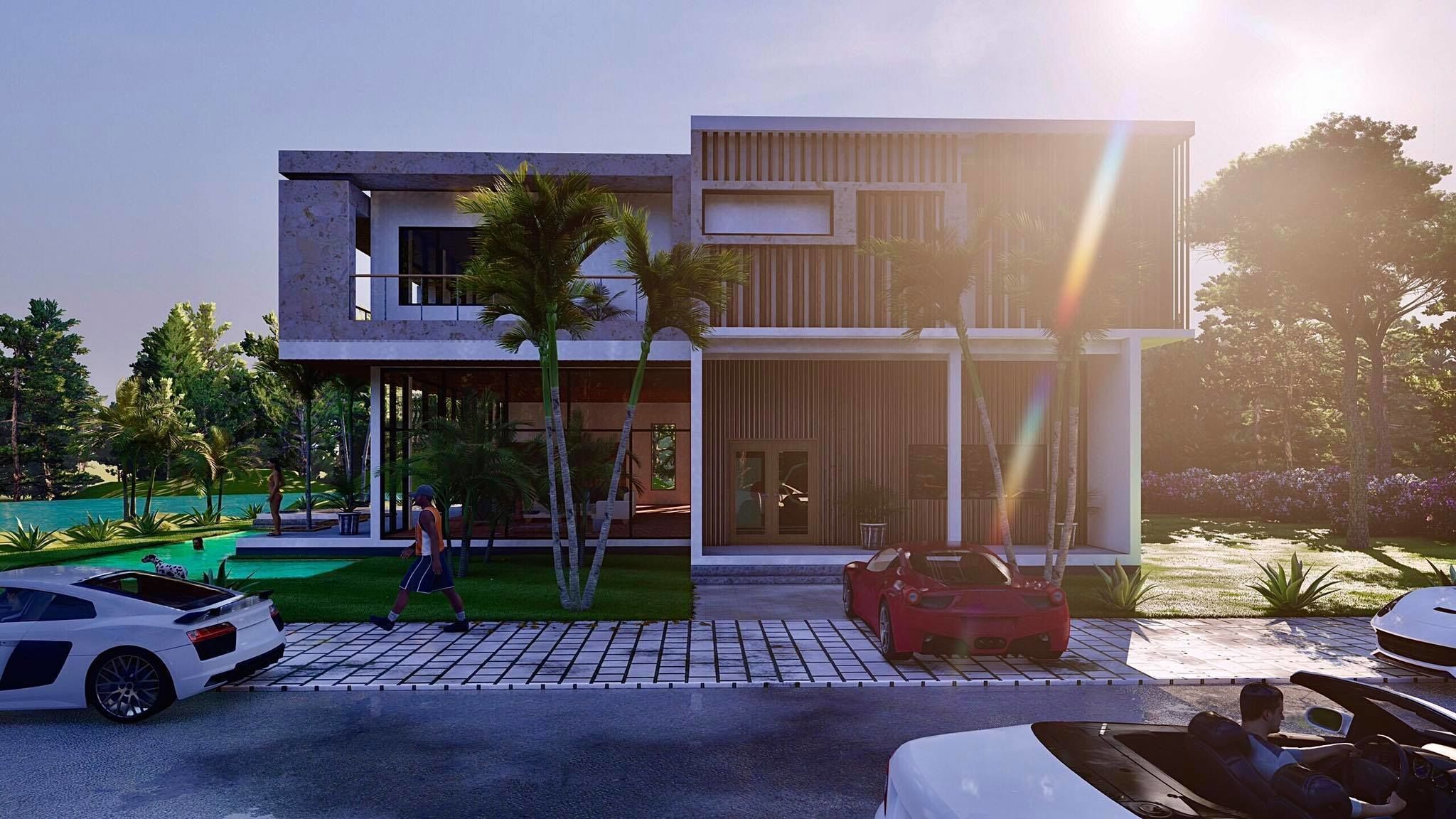 VILLA modern 3D model_1