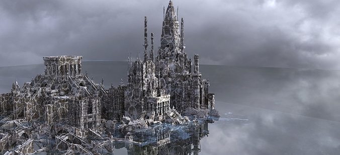 Valkyrie Ancient Snow Temple  Kit bash 3D model