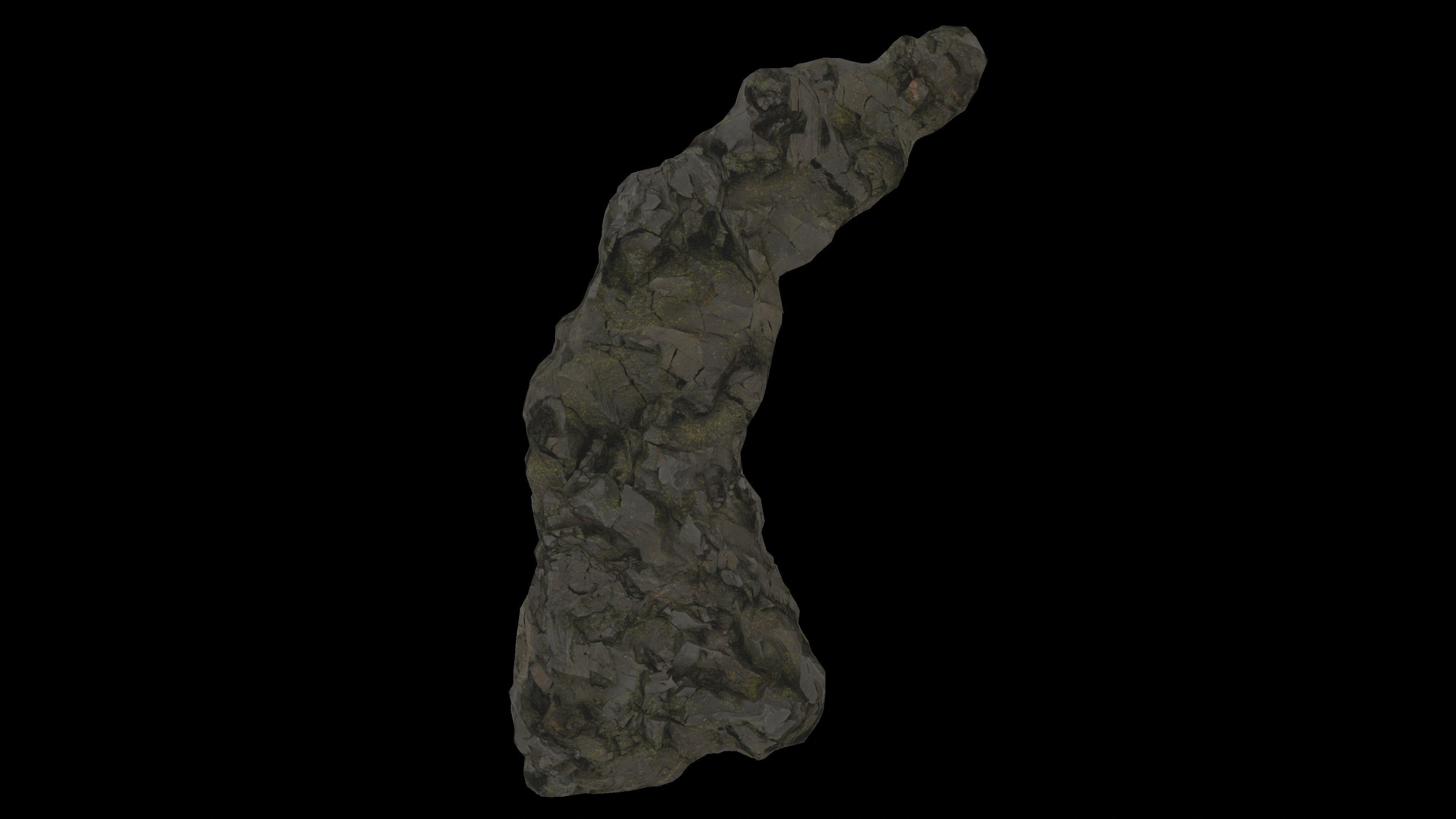 Cave tunnel and rocks mossy mountain PBR 8K Blundle KIT 3D model_13