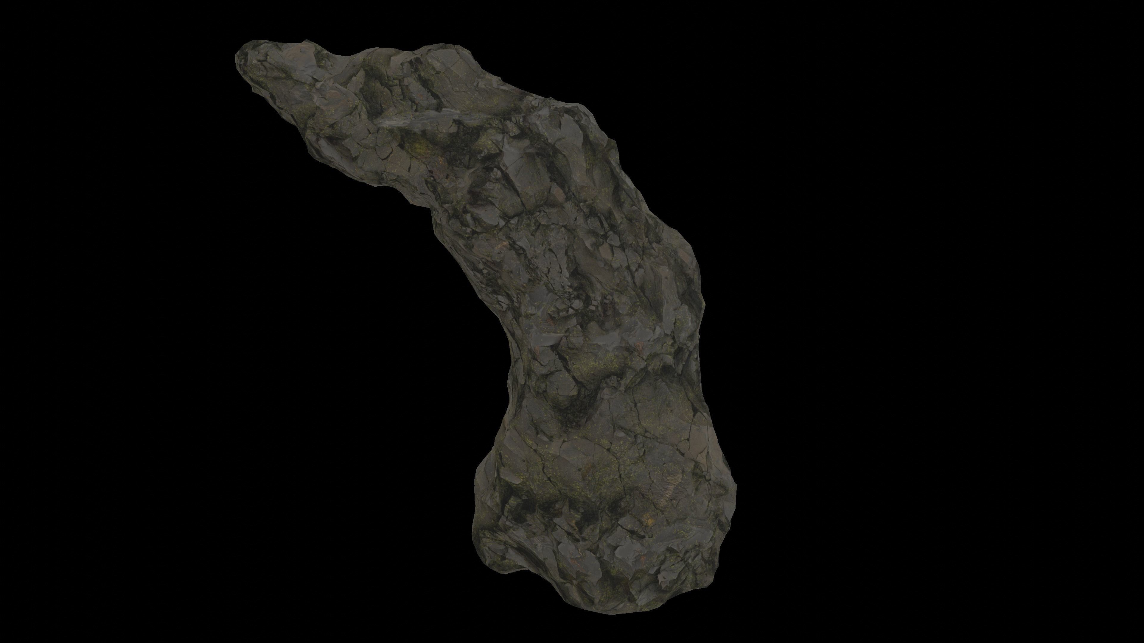Cave tunnel and rocks mossy mountain PBR 8K Blundle KIT 3D model_26