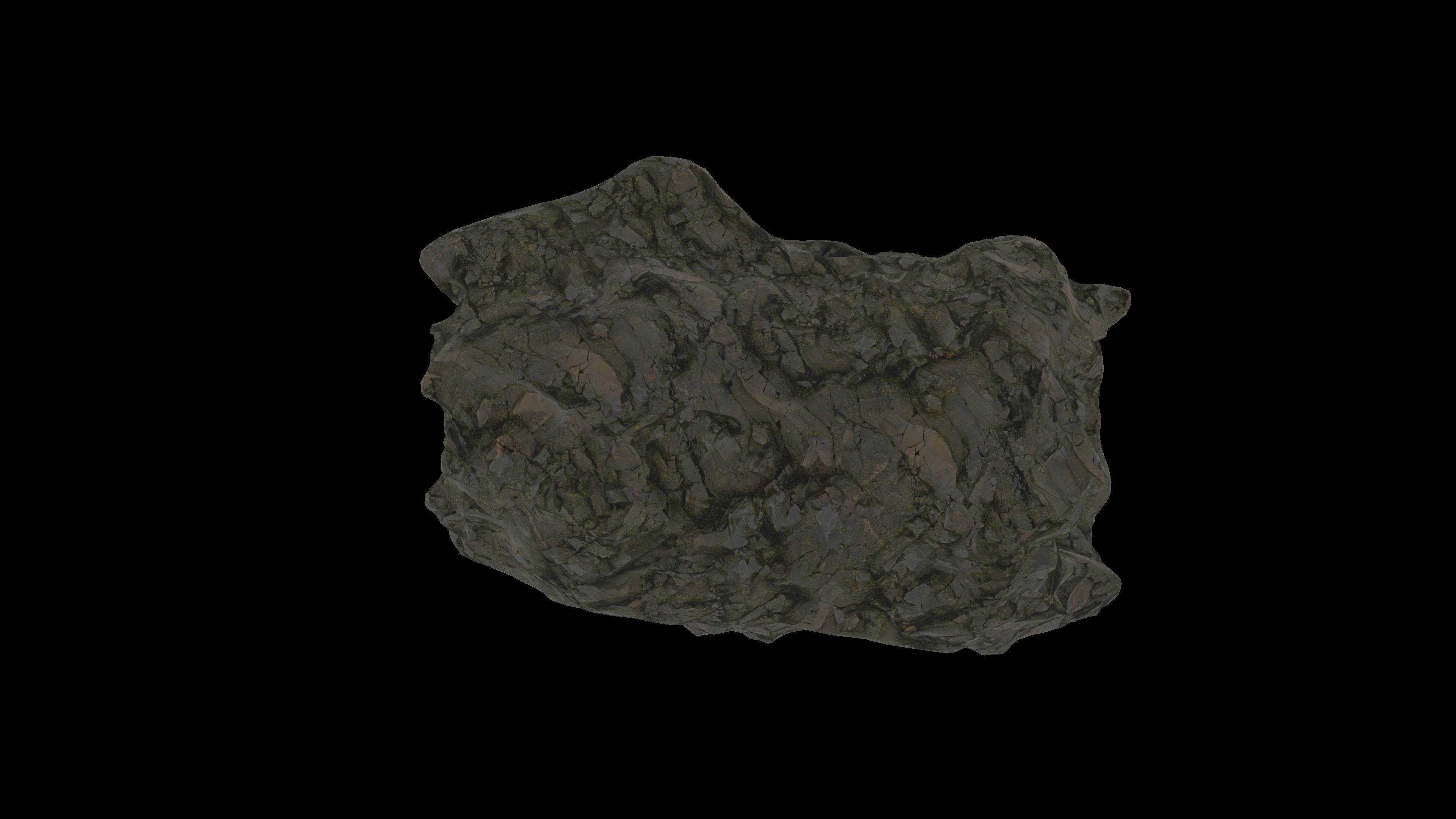 Cave tunnel and rocks mossy mountain PBR 8K Blundle KIT 3D model_27