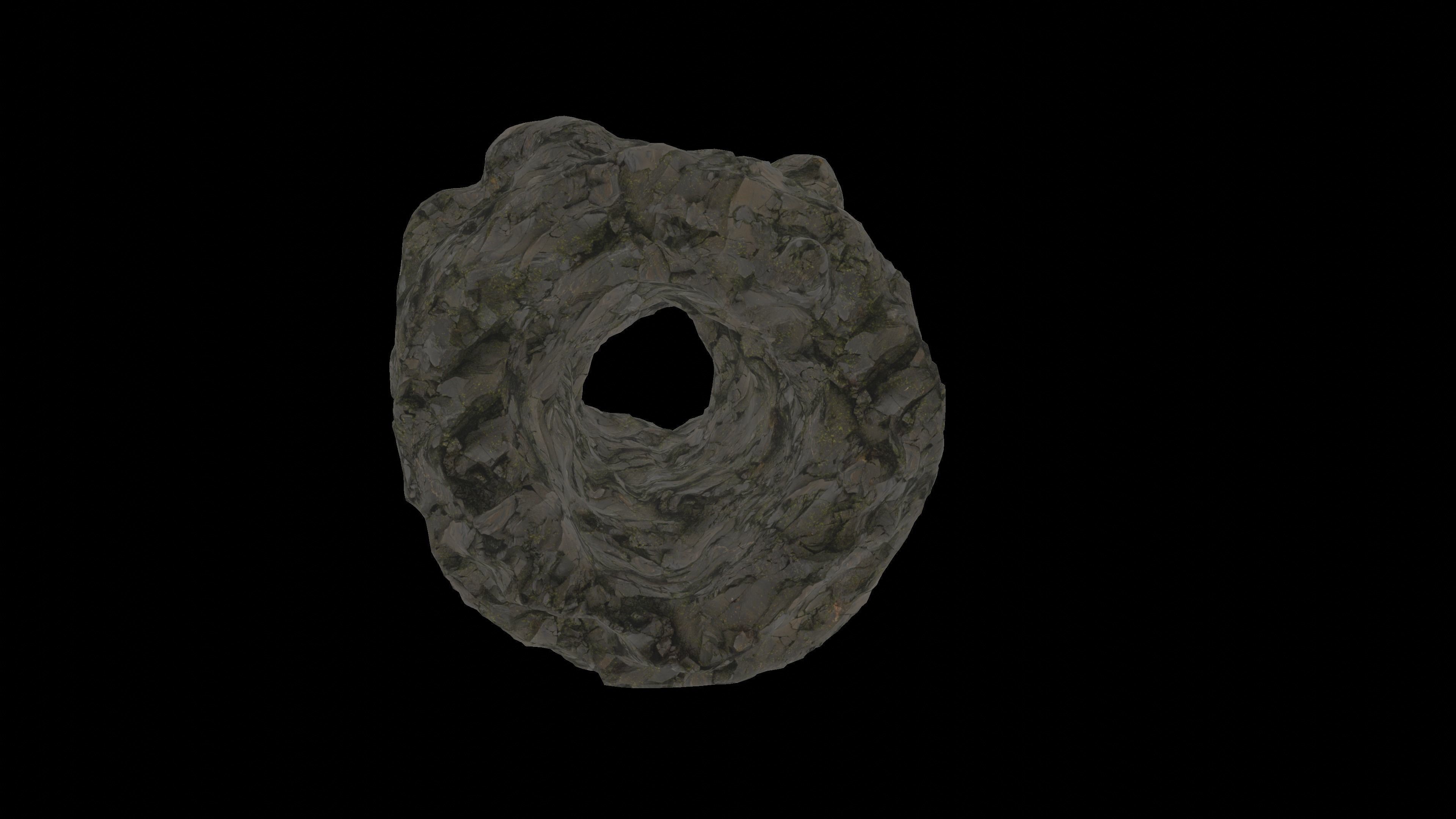 Cave tunnel and rocks mossy mountain PBR 8K Blundle KIT 3D model_23