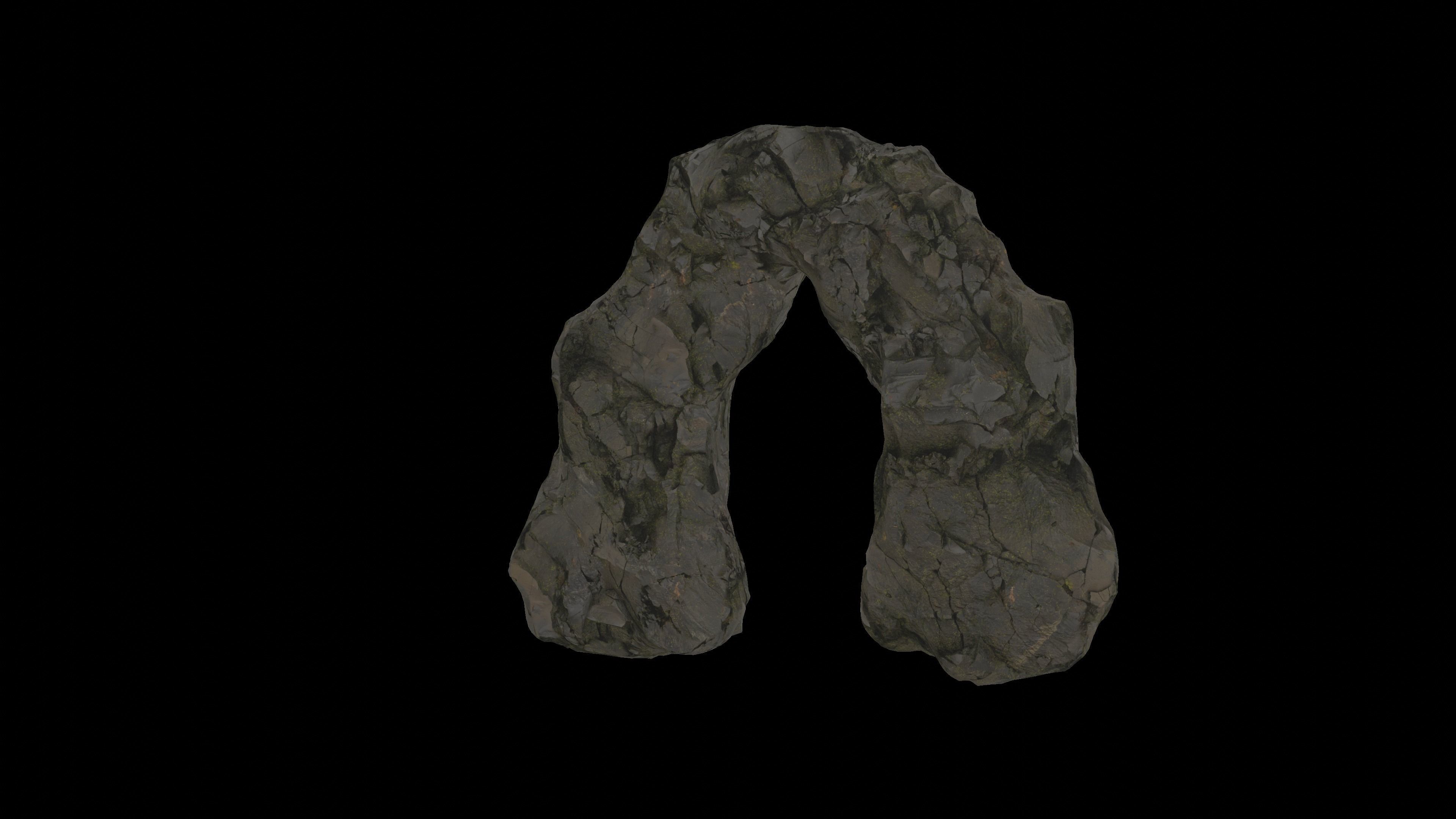 Cave tunnel and rocks mossy mountain PBR 8K Blundle KIT 3D model_18