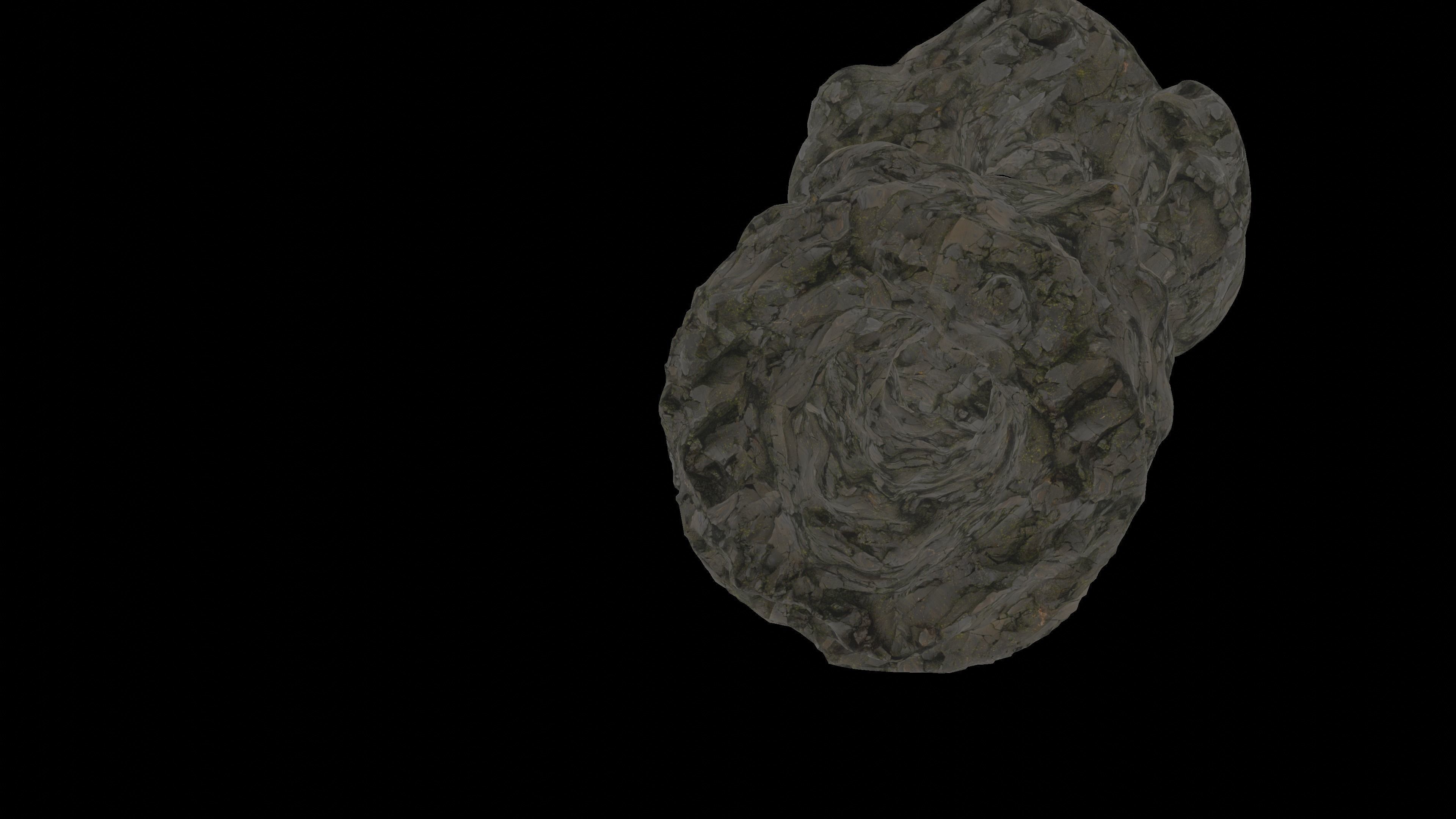 Cave tunnel and rocks mossy mountain PBR 8K Blundle KIT 3D model_22