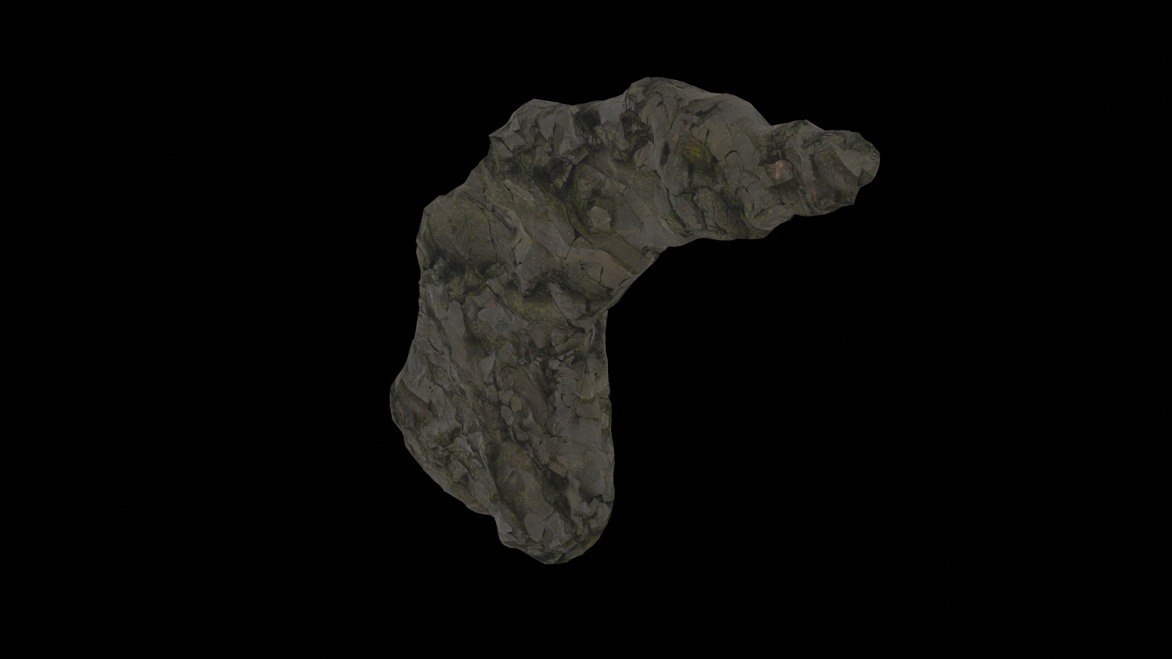 Cave tunnel and rocks mossy mountain PBR 8K Blundle KIT 3D model_11