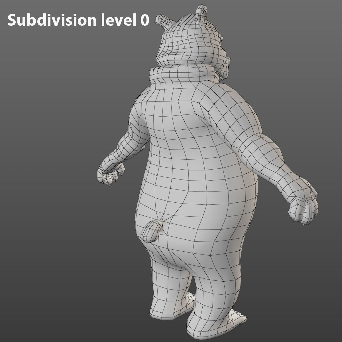 Cartoon Bear Low-poly 3D model_21