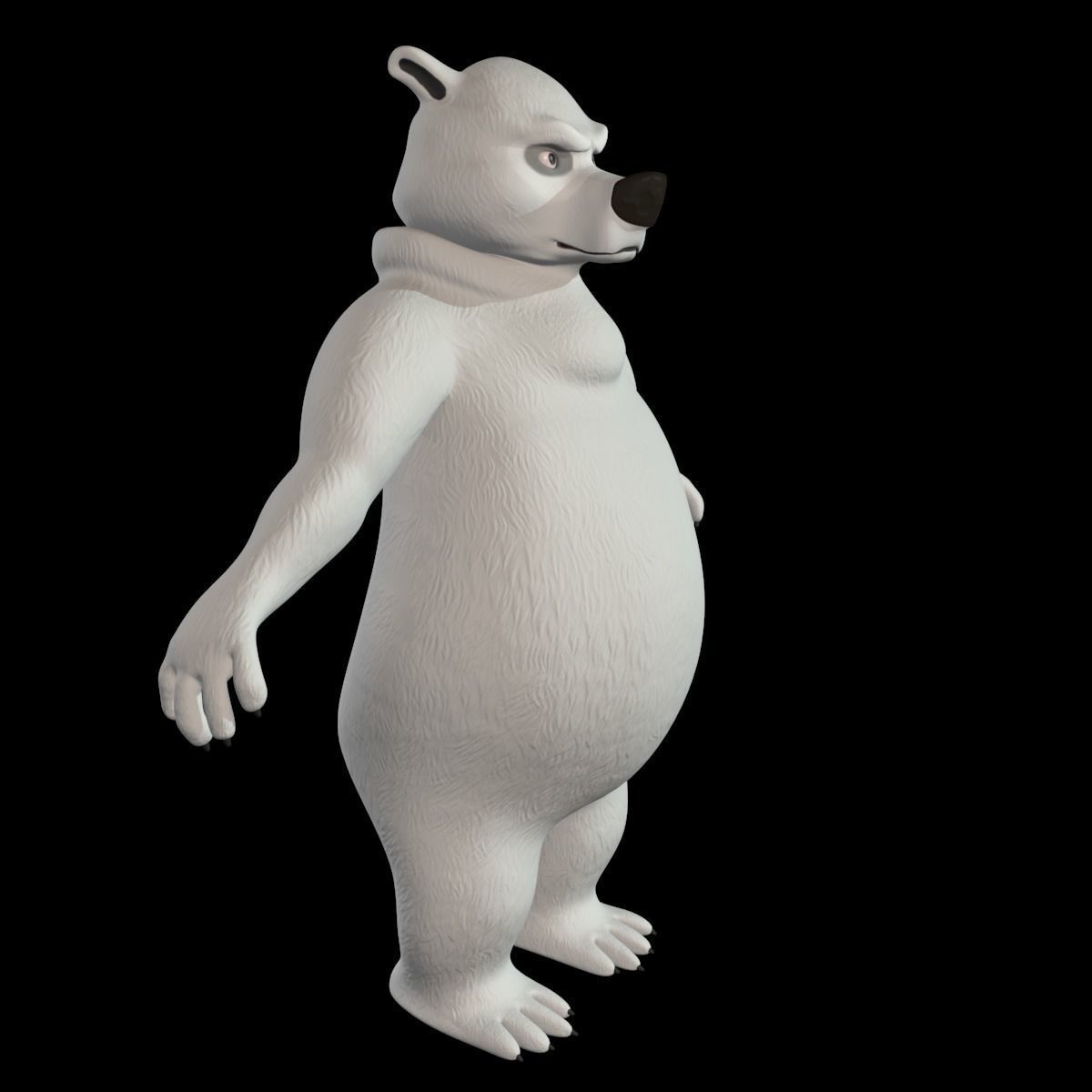 Cartoon Bear Low-poly 3D model_11