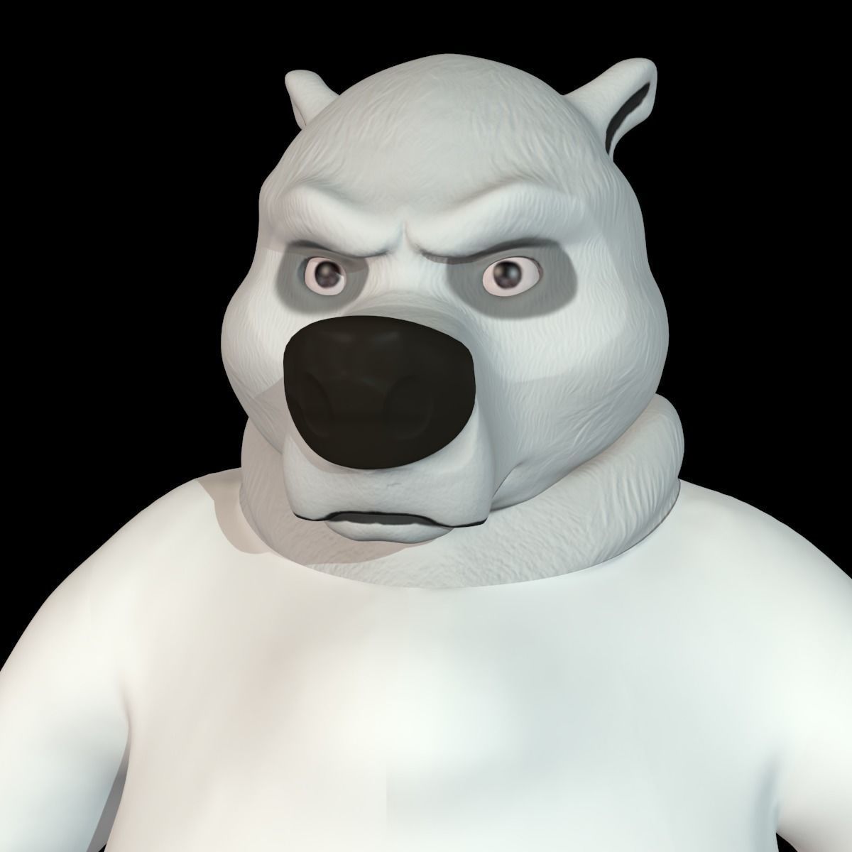 Cartoon Bear Low-poly 3D model_8