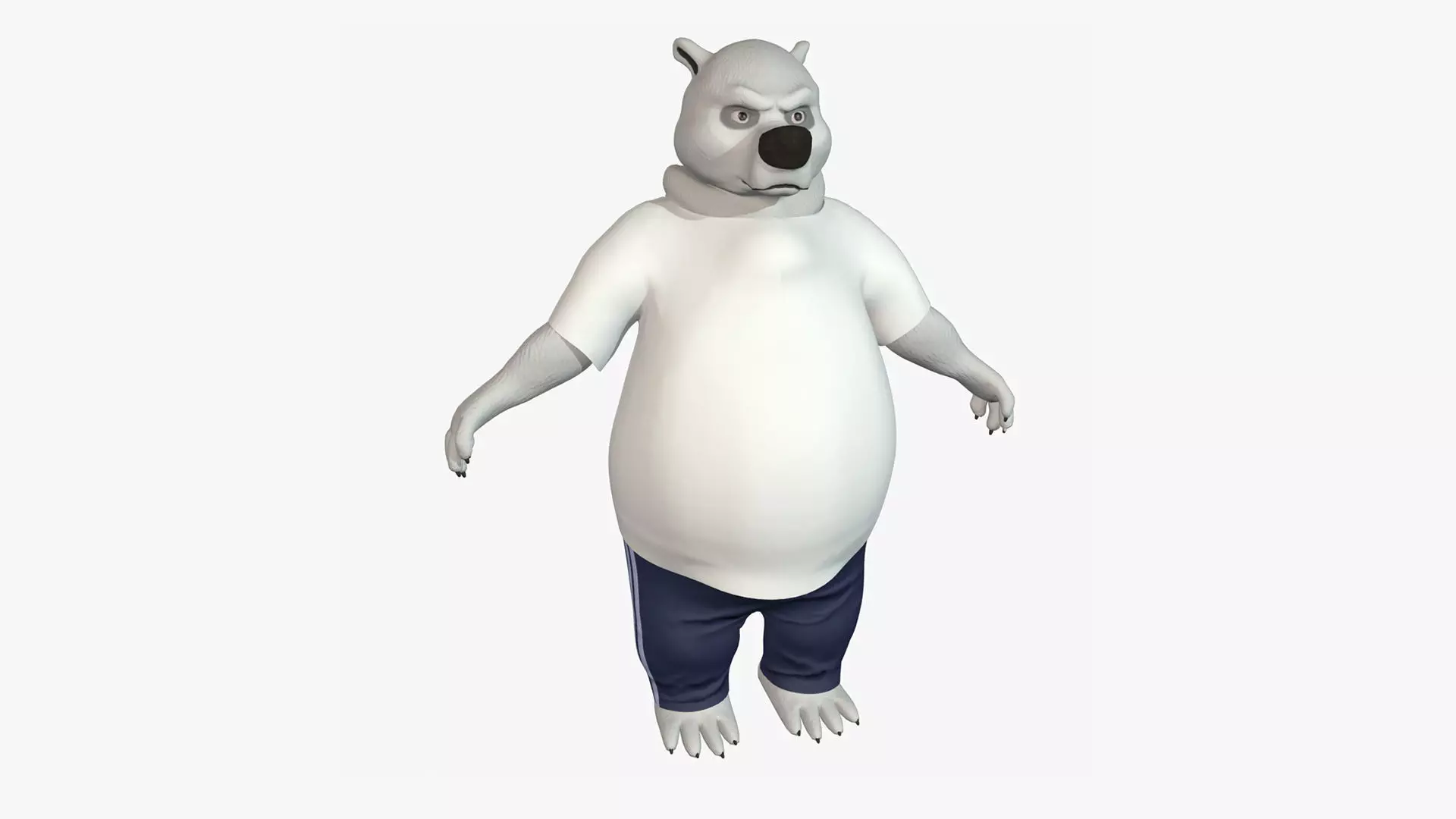 Cartoon Bear Low-poly 3D model_0