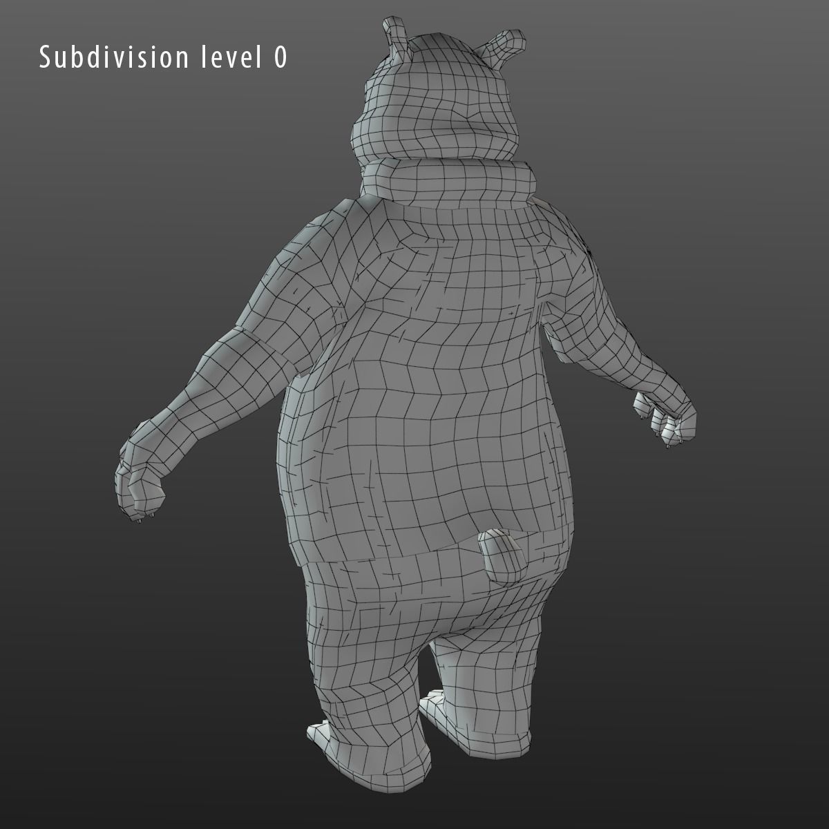 Cartoon Bear Low-poly 3D model_15