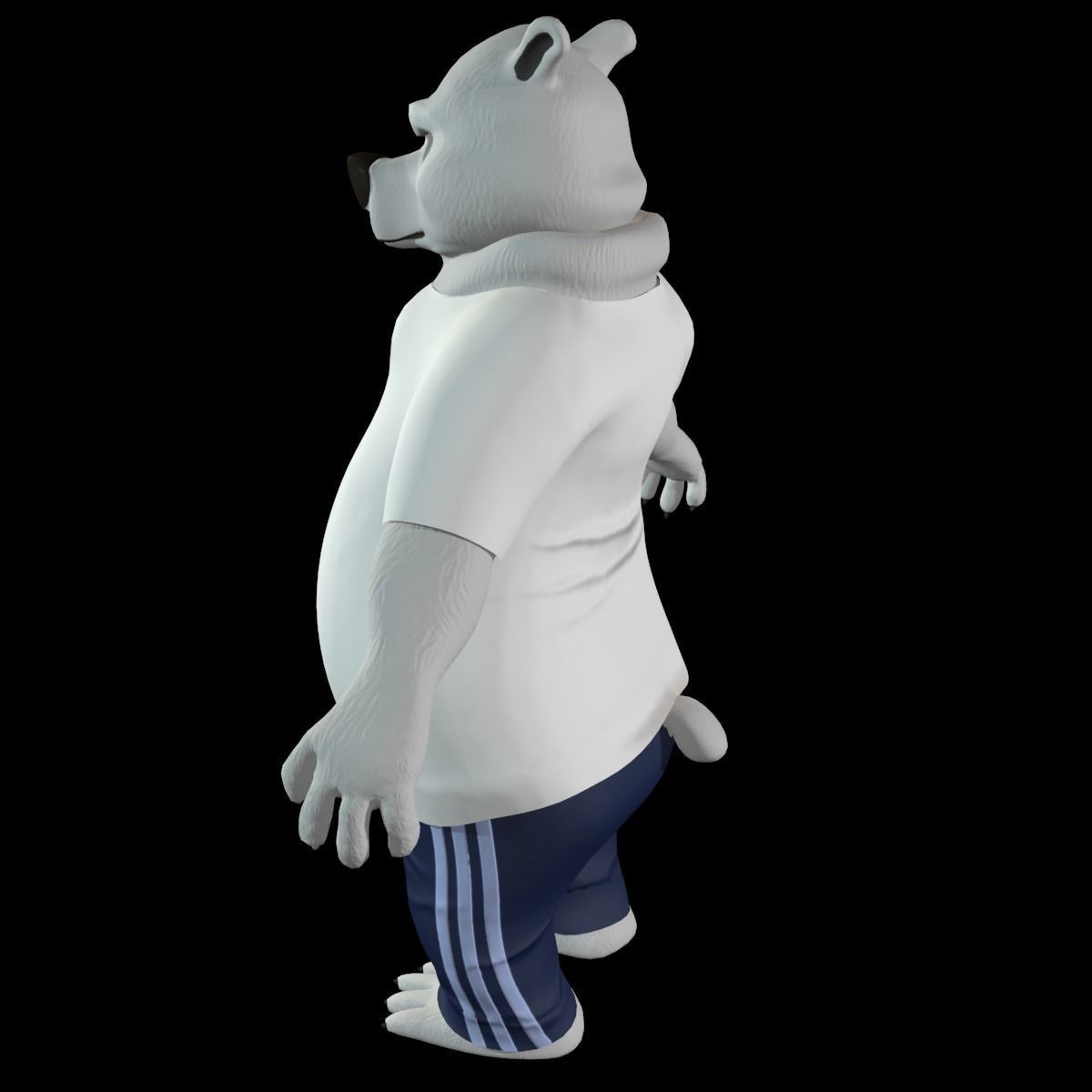 Cartoon Bear Low-poly 3D model_4