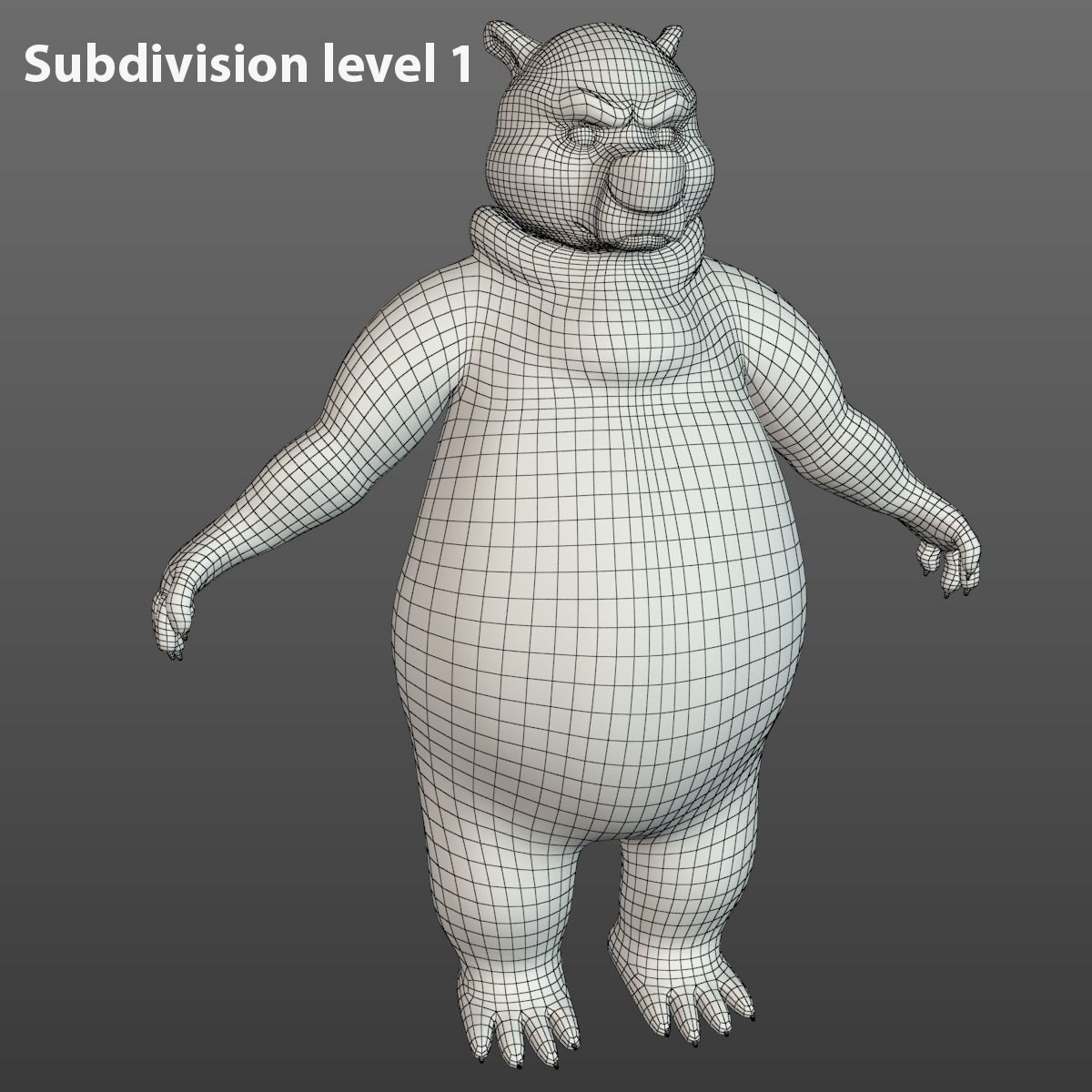 Cartoon Bear Low-poly 3D model_18