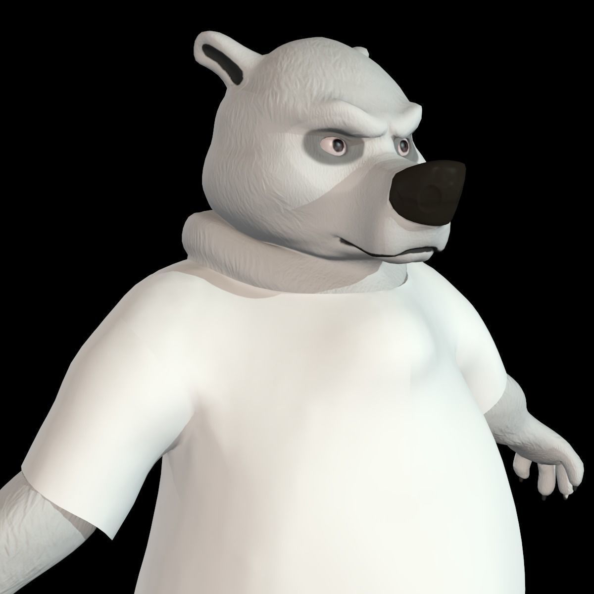 Cartoon Bear Low-poly 3D model_6
