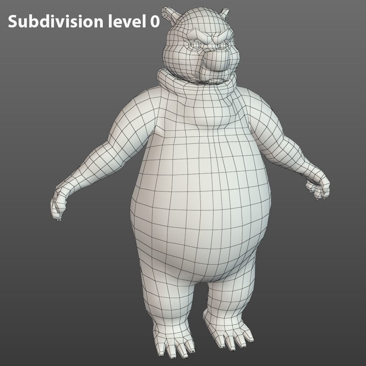 Cartoon Bear Low-poly 3D model_23