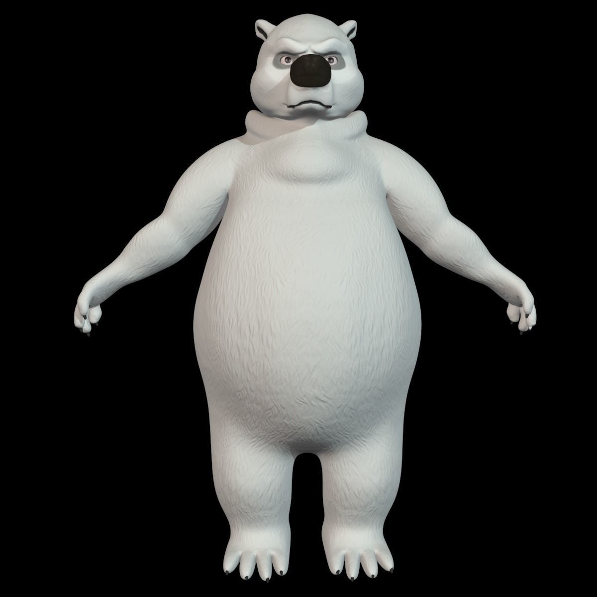 Cartoon Bear Low-poly 3D model_9
