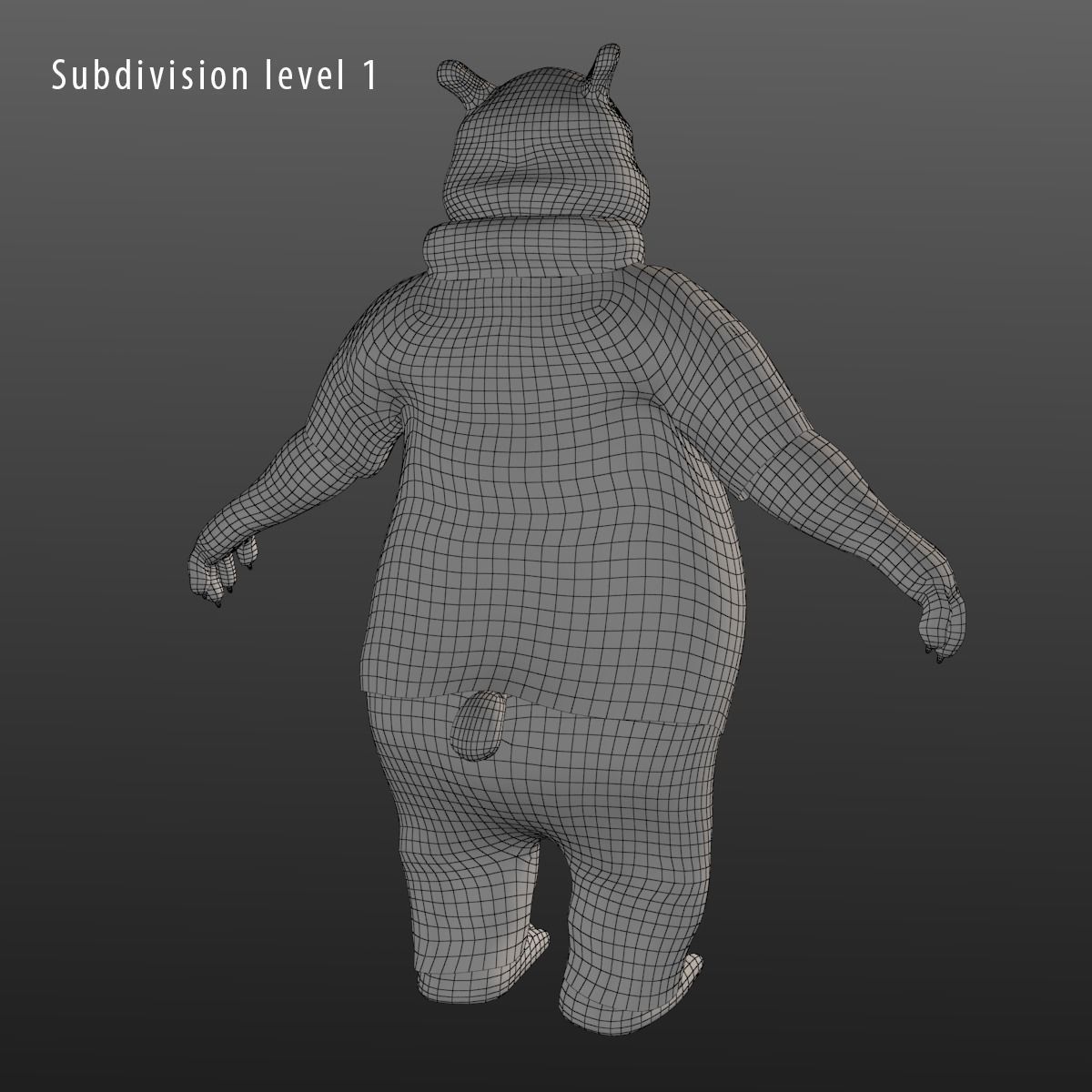 Cartoon Bear Low-poly 3D model_24
