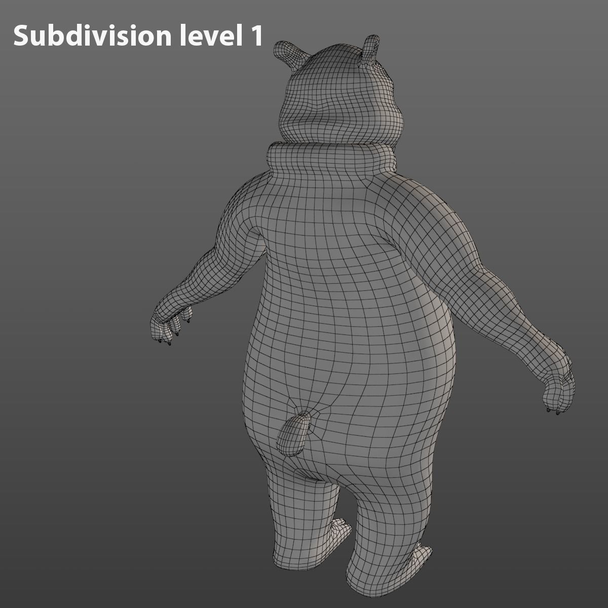 Cartoon Bear Low-poly 3D model_20