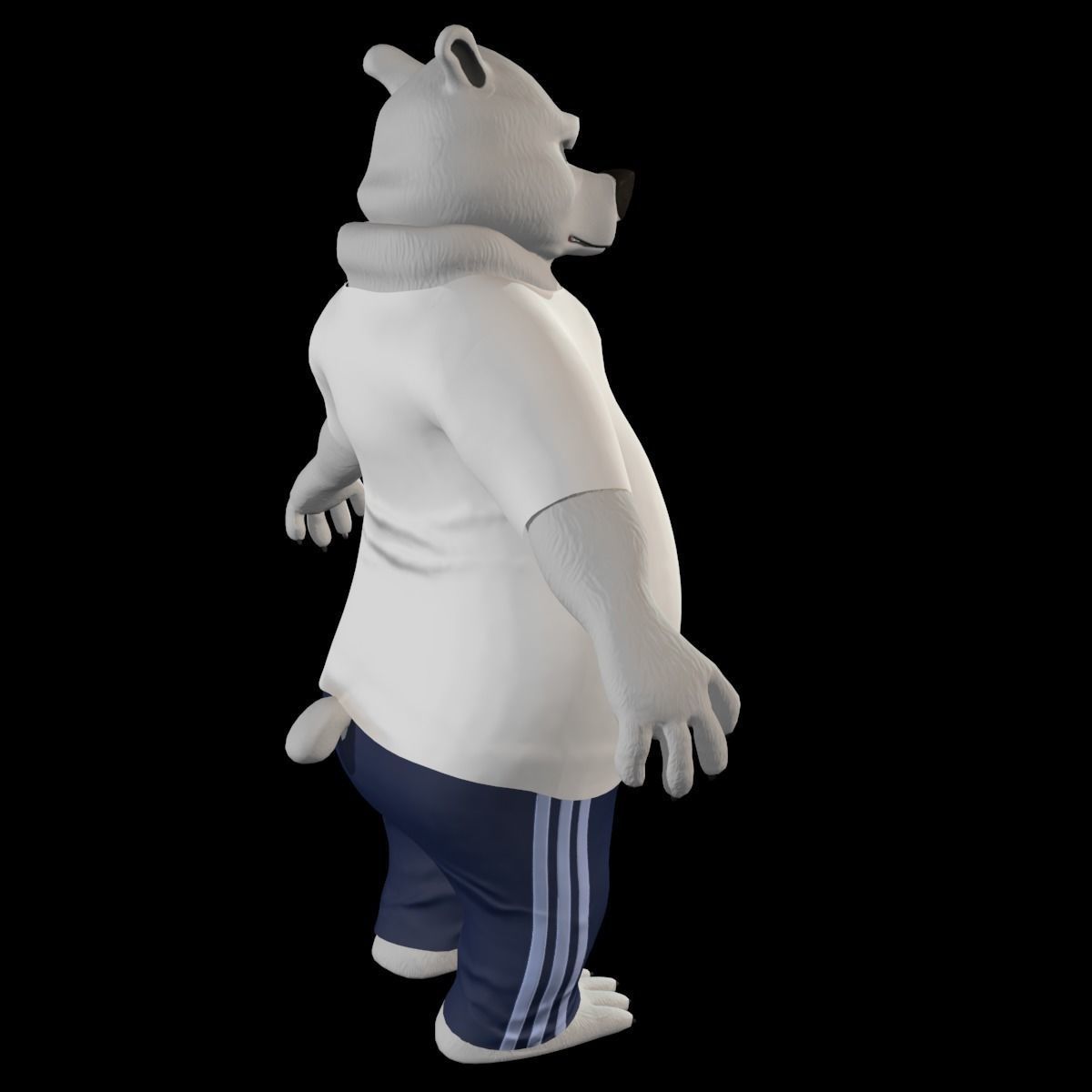 Cartoon Bear Low-poly 3D model_3