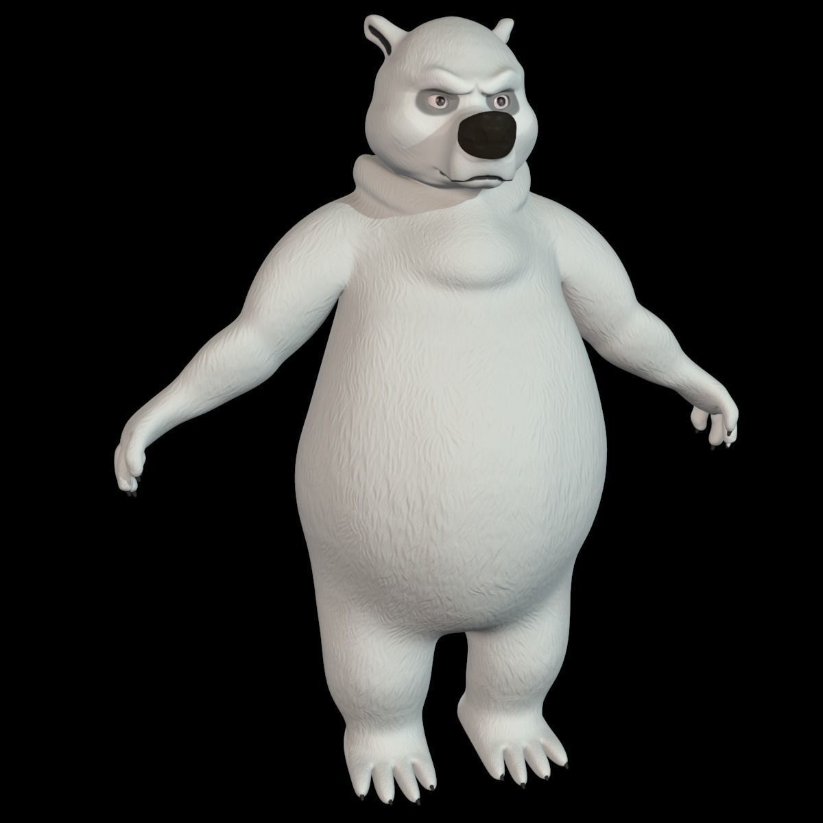 Cartoon Bear Low-poly 3D model_10