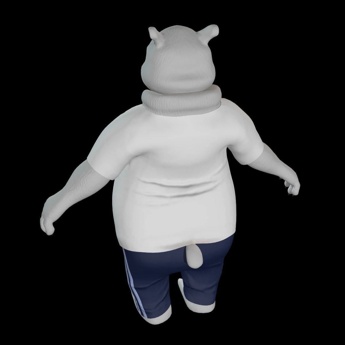 Cartoon Bear Low-poly 3D model_5