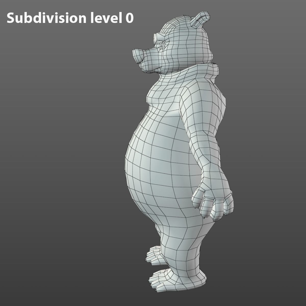 Cartoon Bear Low-poly 3D model_22