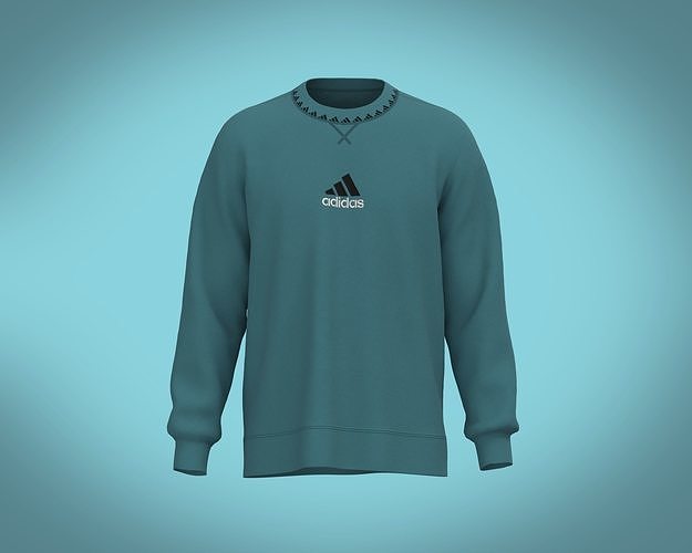 ADIDAS REAL MADRID ICONS CREW SWEATSHIRT 3D model