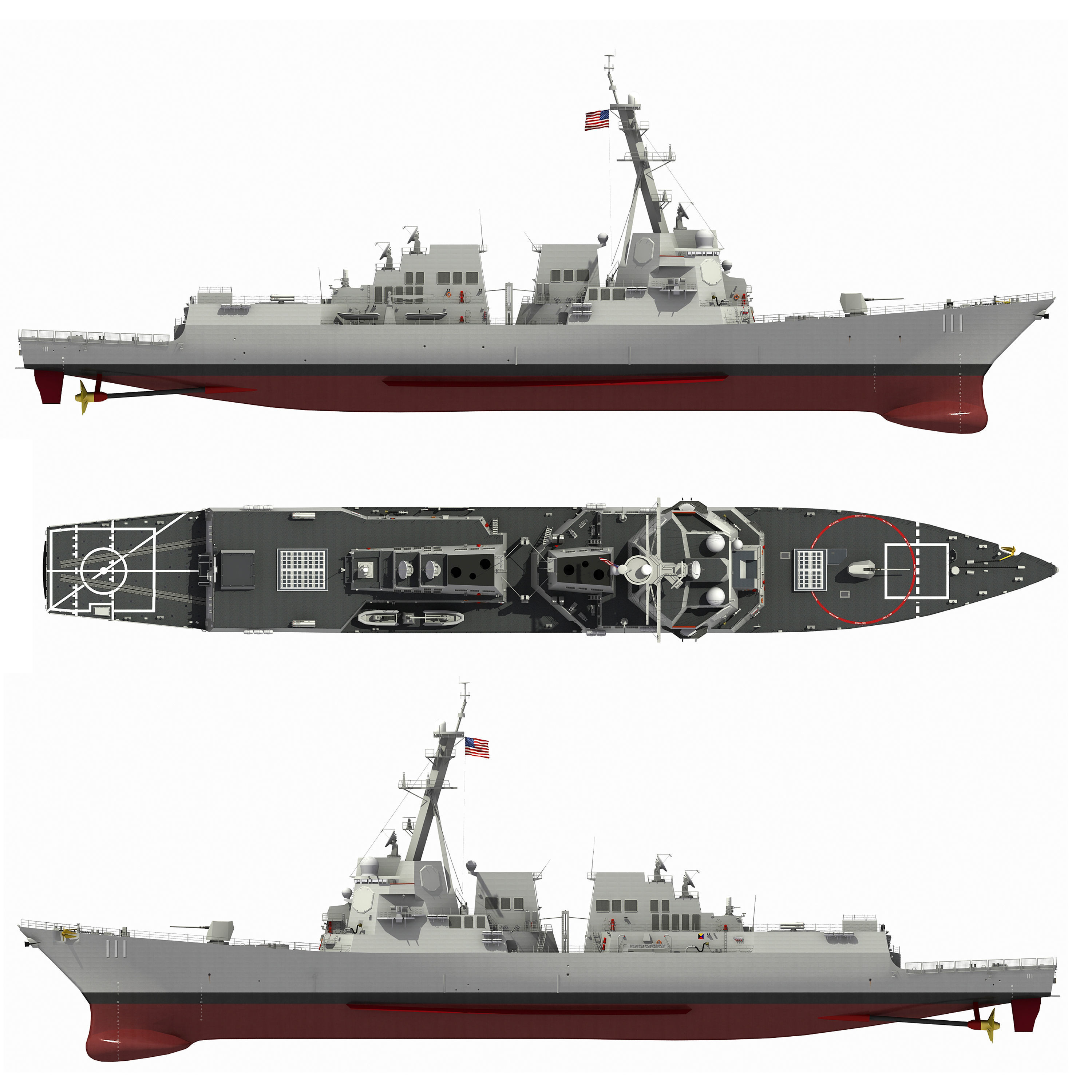 USS SPRUANCE-ARLEIGH BURKE 3D model_33