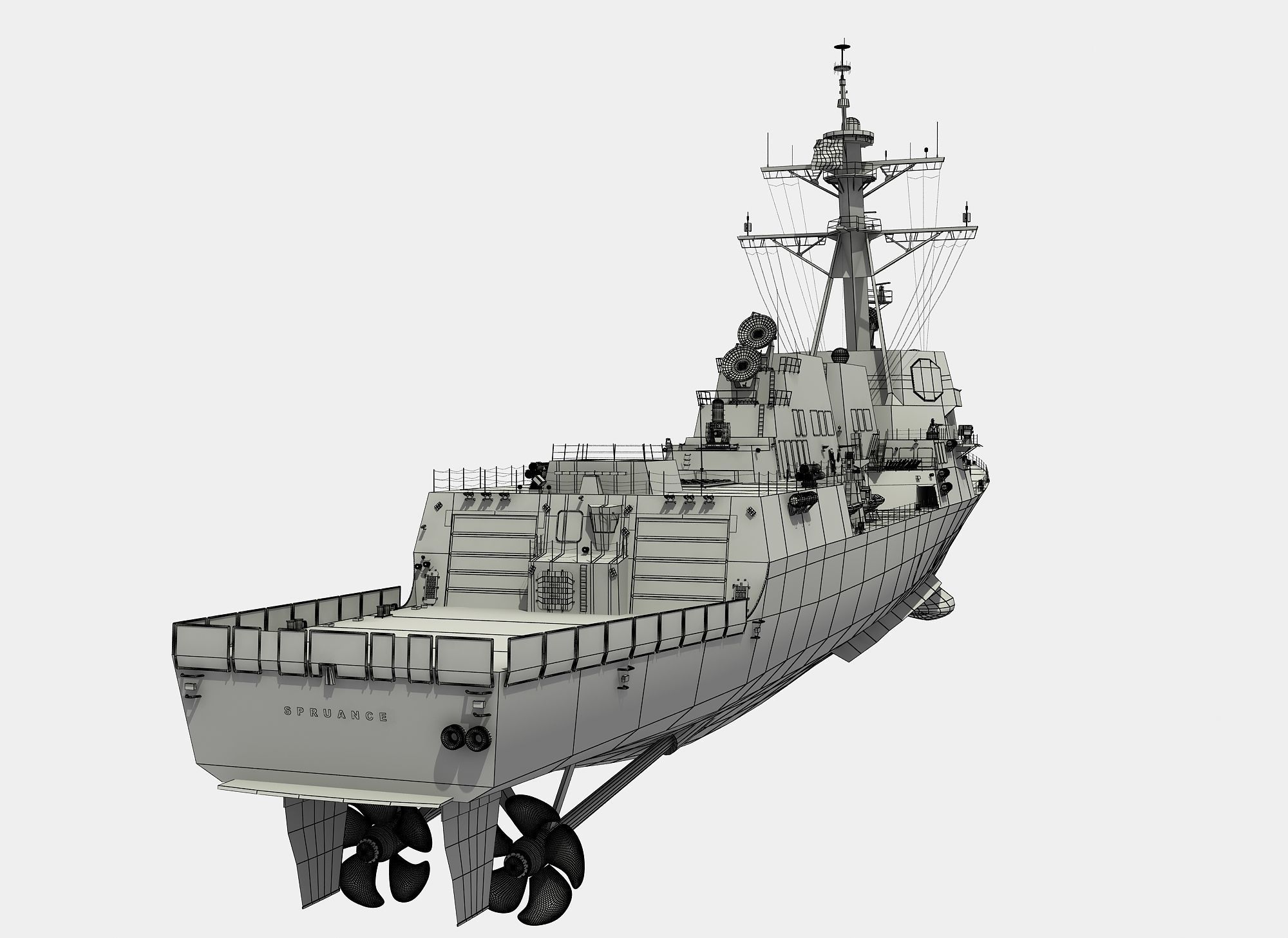 USS SPRUANCE-ARLEIGH BURKE 3D model_6