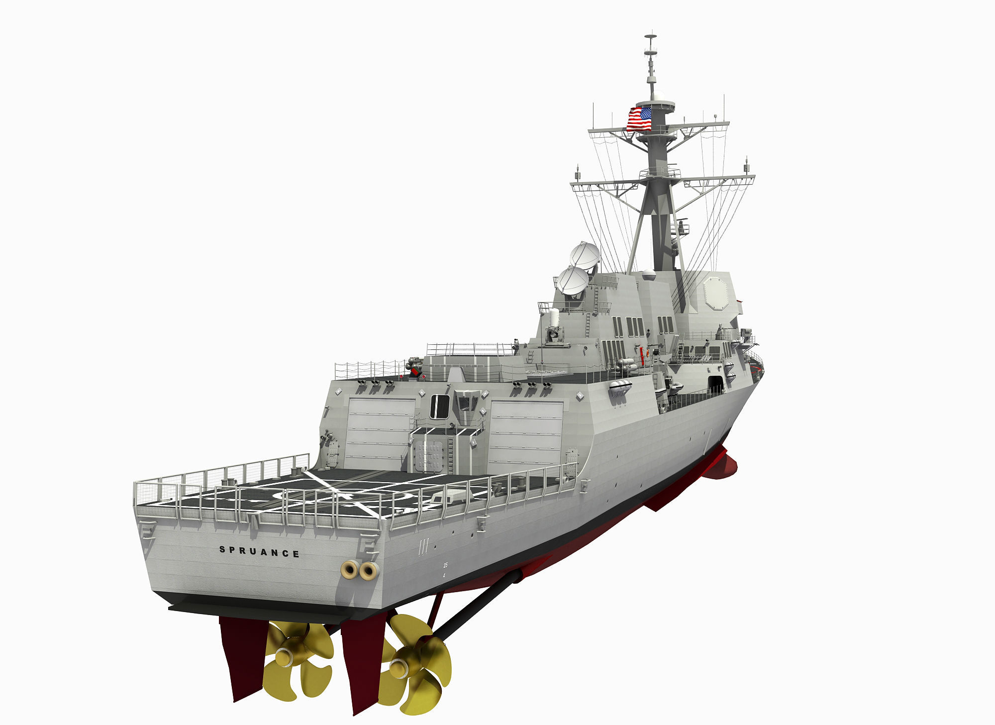 USS SPRUANCE-ARLEIGH BURKE 3D model_19