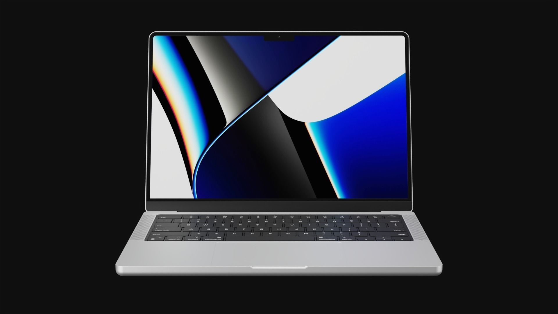 Apple Silicon MacBook Pro 14 2021 inch in Official Design Low-poly 3D model_4
