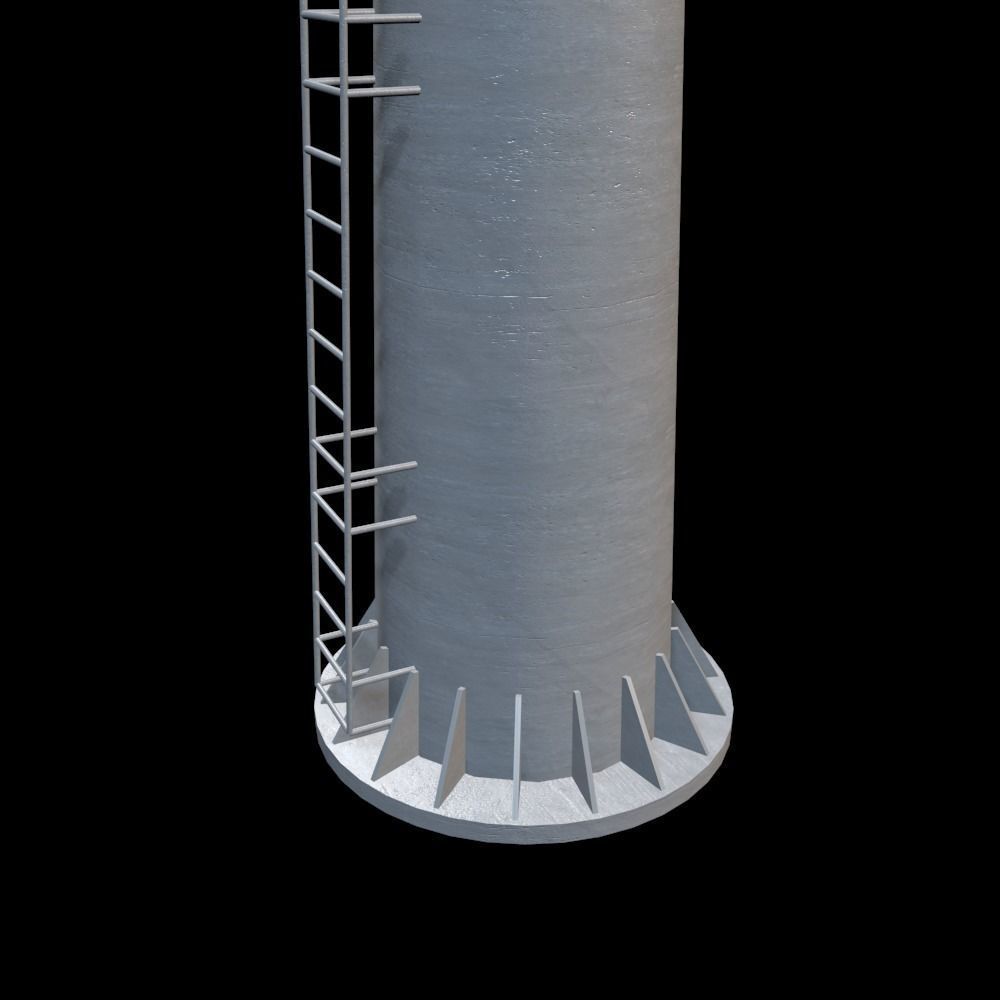 Ropeway Tower Low-poly 3D model_7