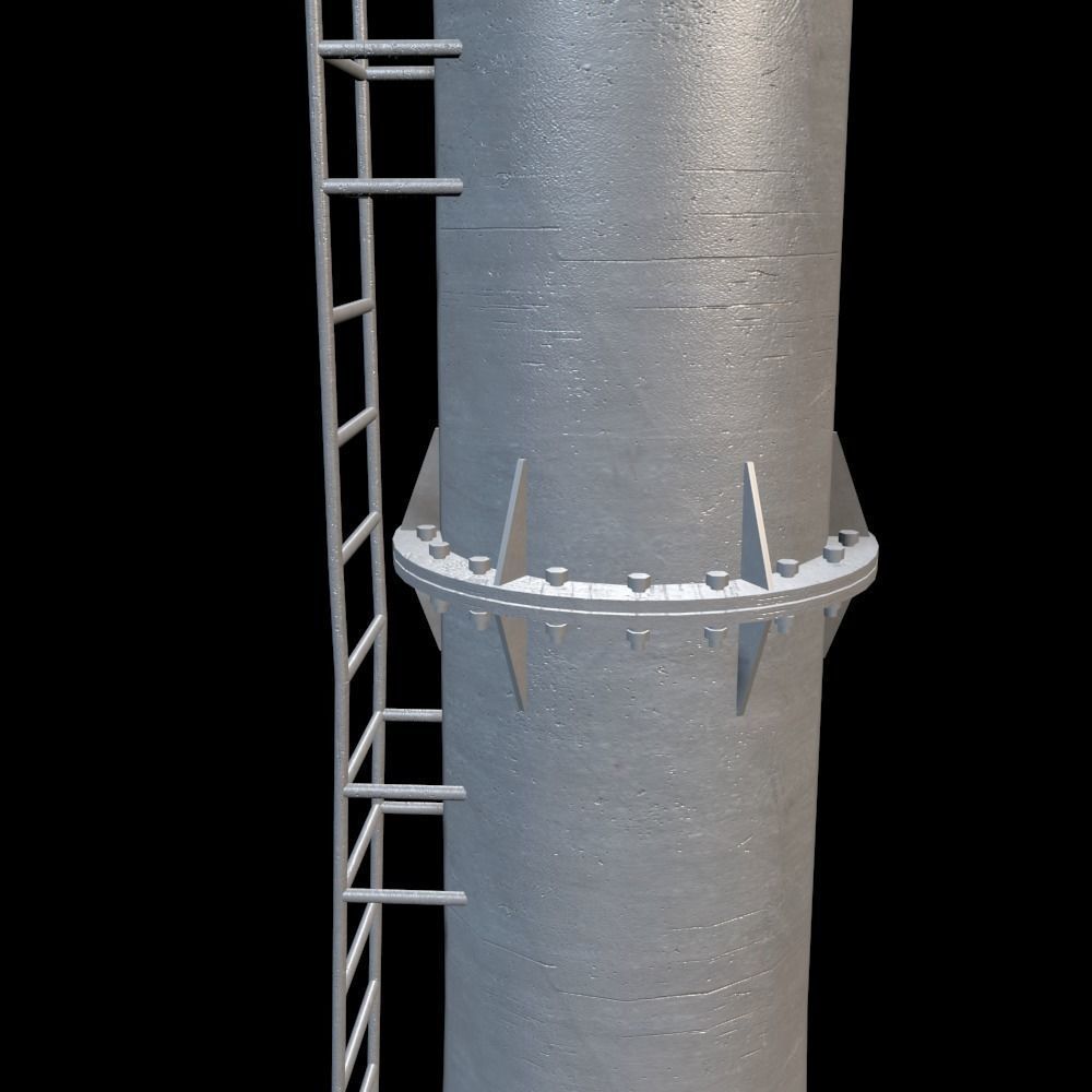 Ropeway Tower Low-poly 3D model_6