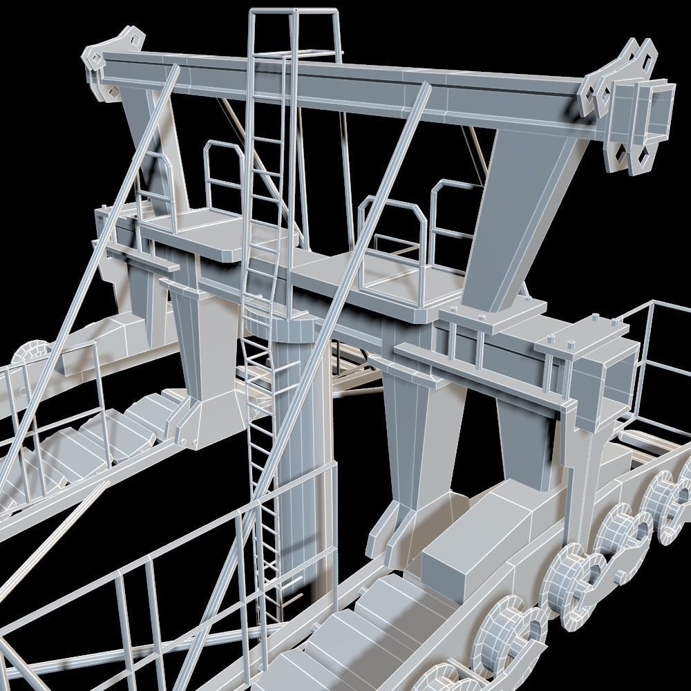 Ropeway Tower Low-poly 3D model_11