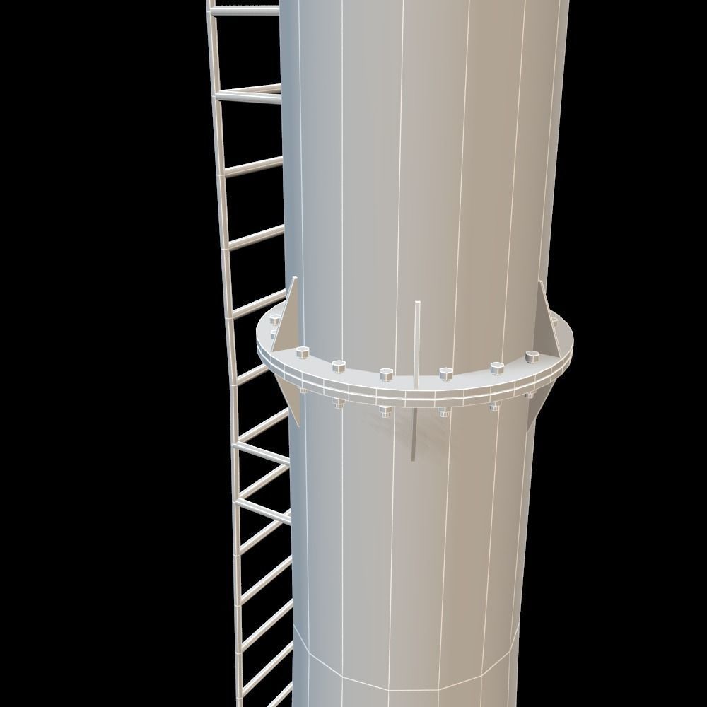 Ropeway Tower Low-poly 3D model_10