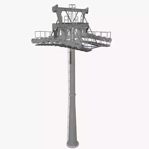 Ropeway Tower Low-poly 3D model