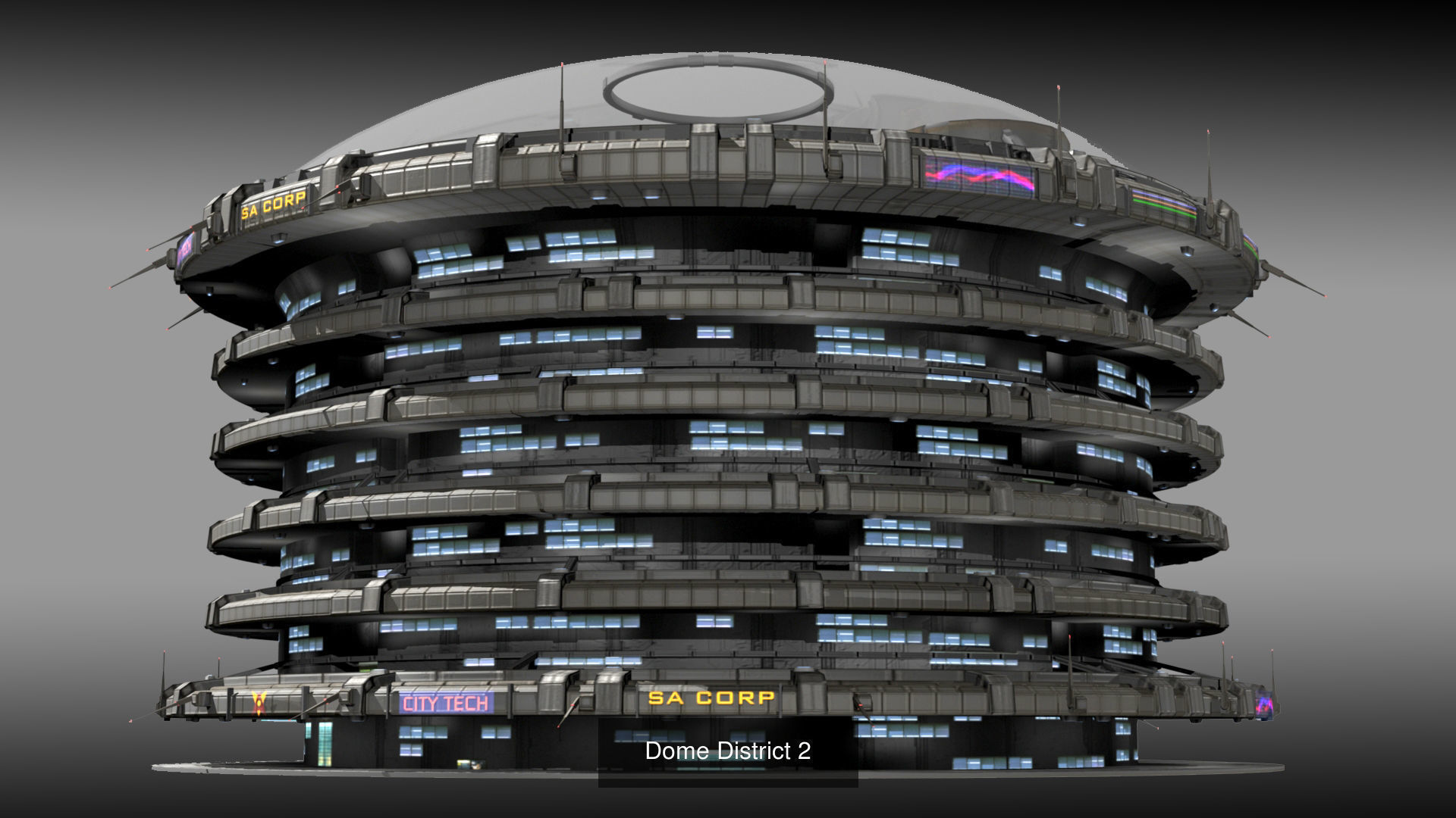 Dome City Pack 3D Model Collection_3