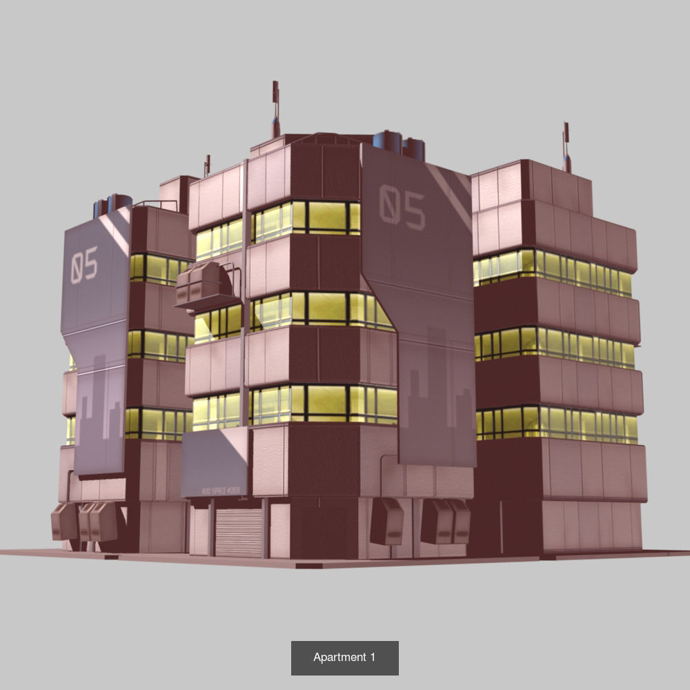 Dome City Pack 3D Model Collection_13