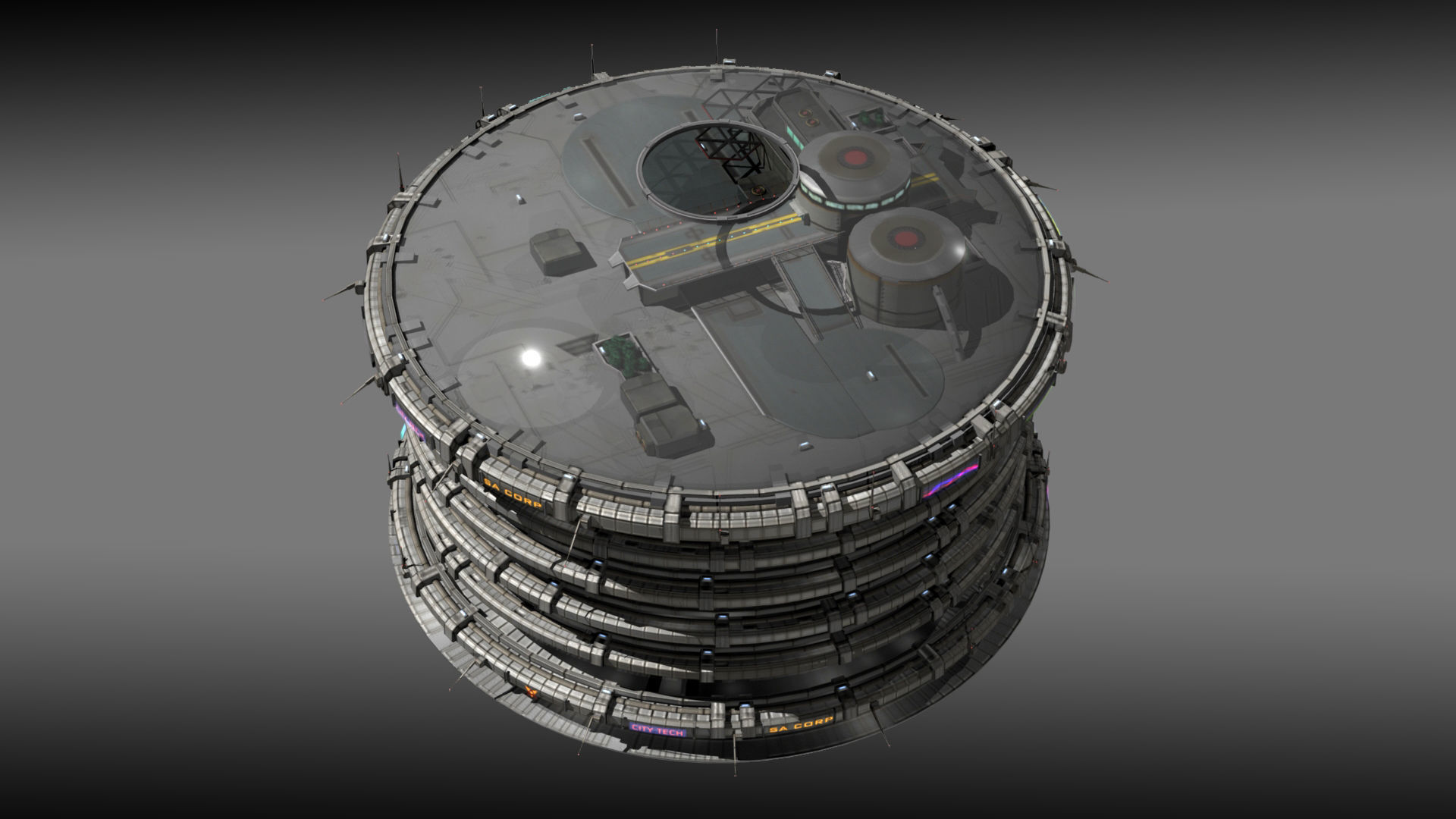Dome City Pack 3D Model Collection_23