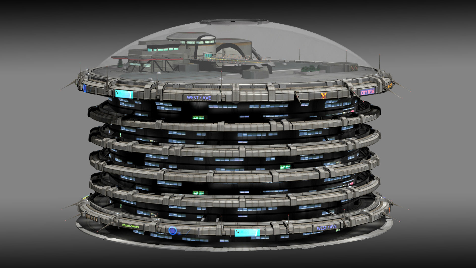 Dome City Pack 3D Model Collection_4