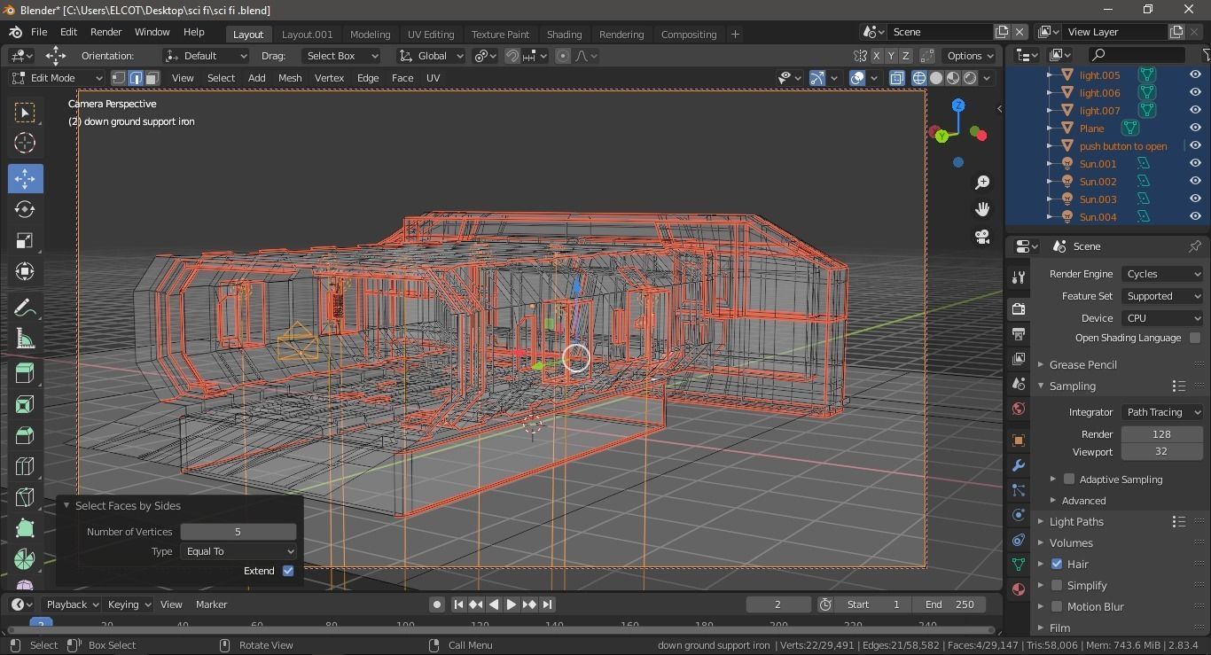 Old sci fi room Free low-poly 3D model_6