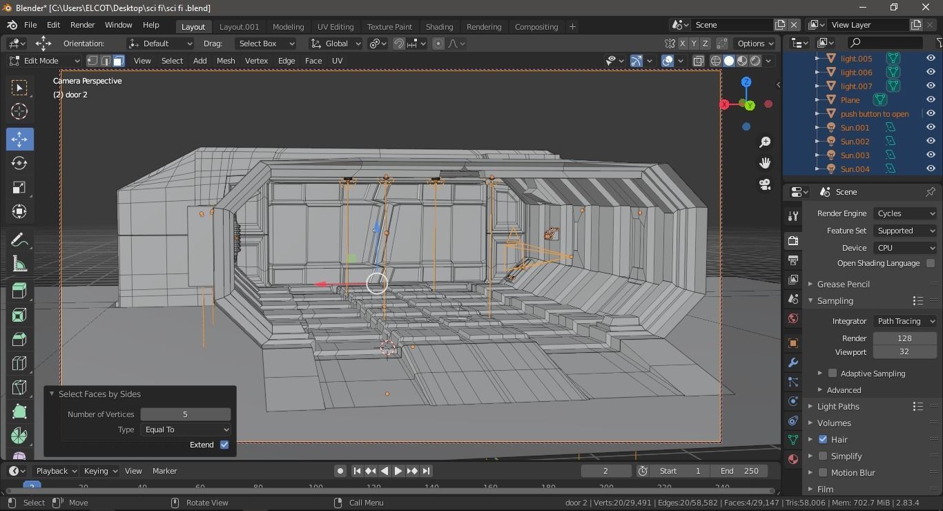 Old sci fi room Free low-poly 3D model_4