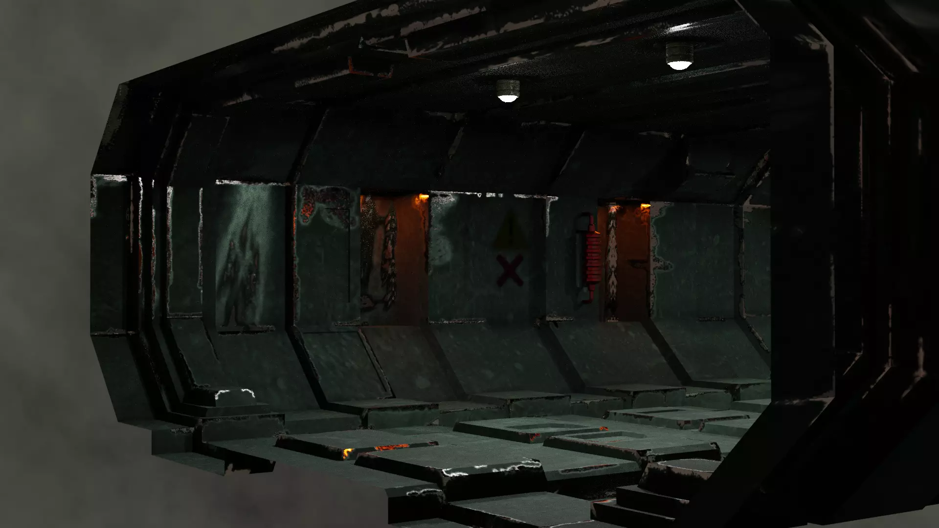 Old sci fi room Free low-poly 3D model_0