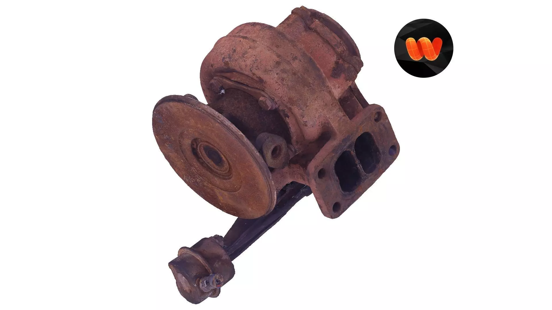 Rusty Turbocharger Raw Scanned 3D model