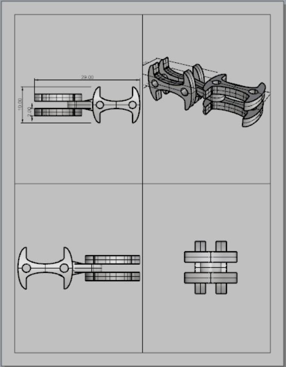 Eslabon para cadenas chain link E2016-59 3D print model_3