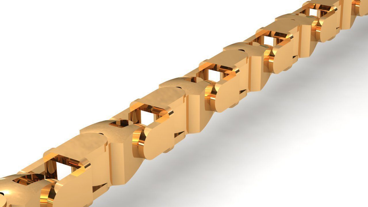 Eslabon para cadenas chain link E2016-61 3D print model_2