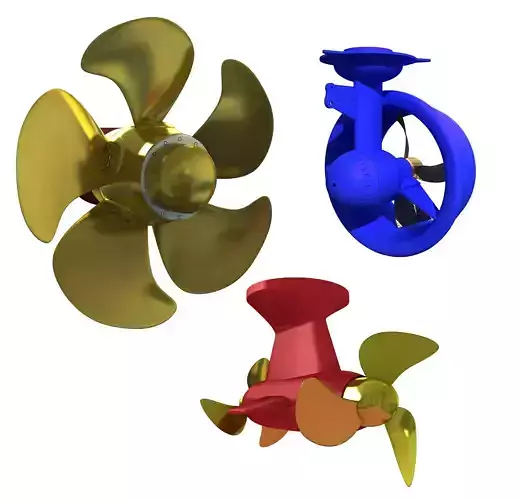 SHIP PROPELLER AND THRUSTER 3D model