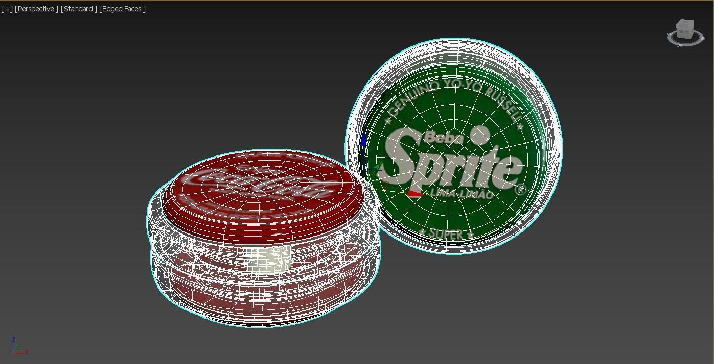 yo yo coca cola anos 80 Low-poly 3D model_2