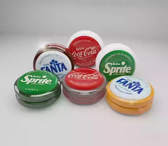 yo yo coca cola anos 80 Low-poly 3D model