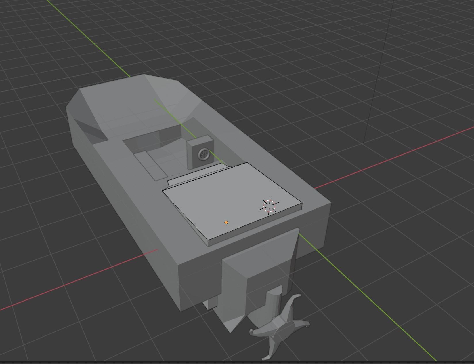 small propeller boat design Free low-poly 3D model_1